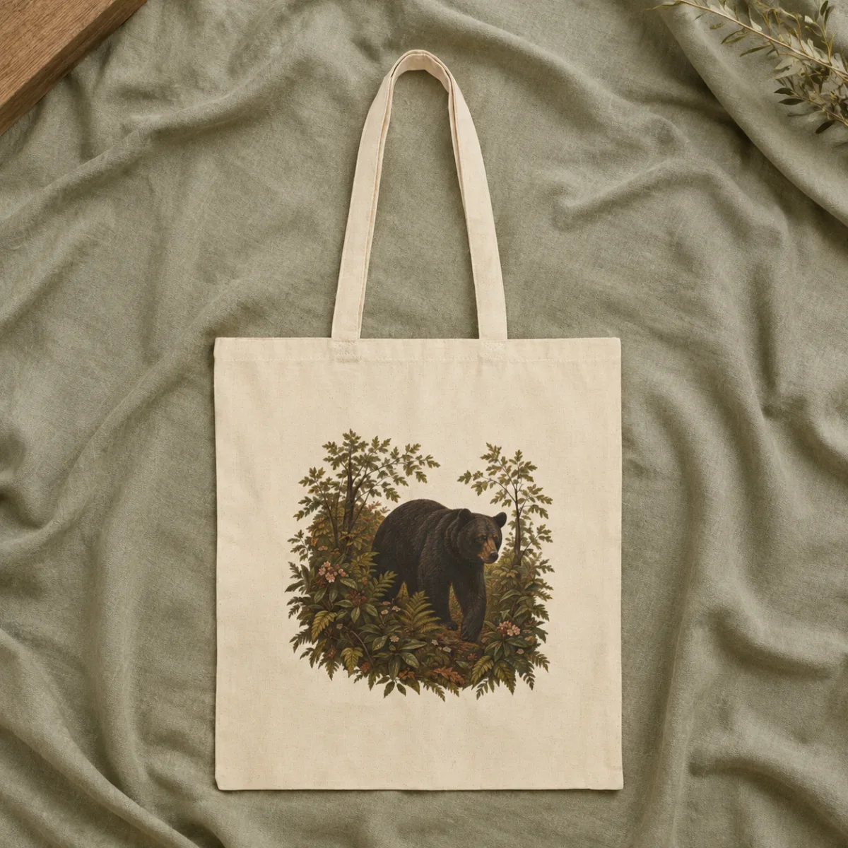 East Tennessee Black Bear Tote | Smoky Mountains Canvas Bag