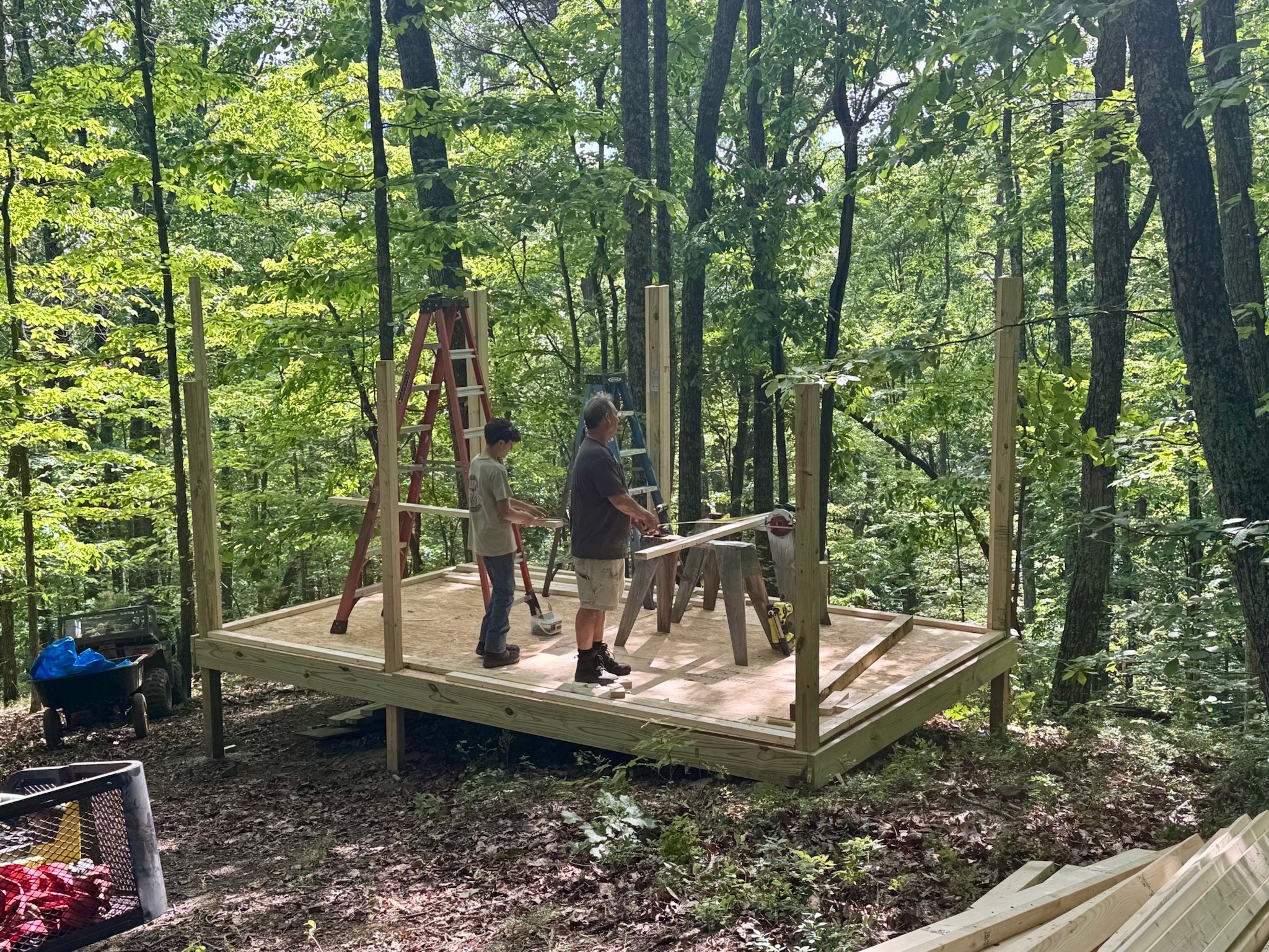 Building More Than a Cabin — a warm everyday moment in East Tennessee
