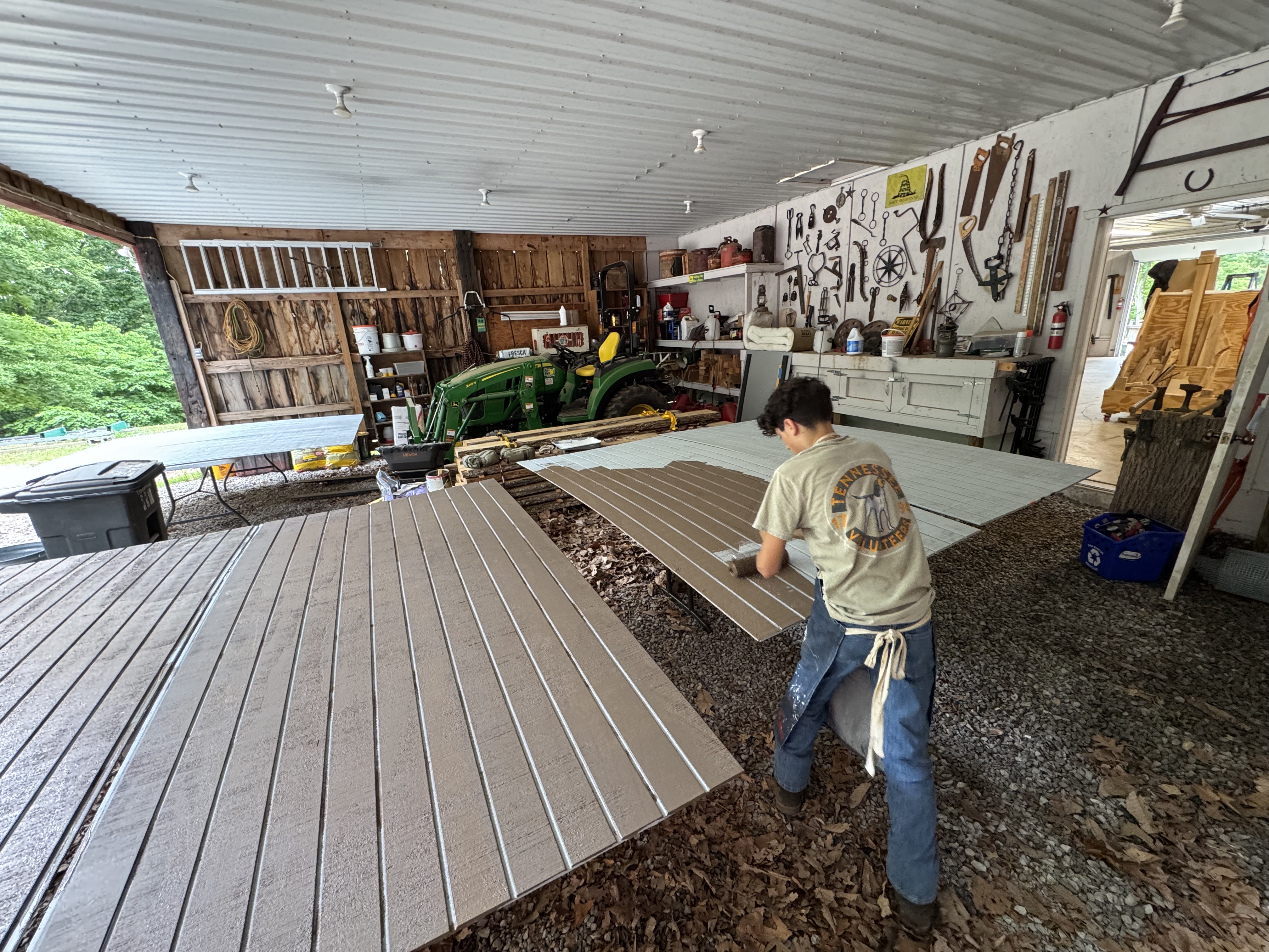 Painting wood panels