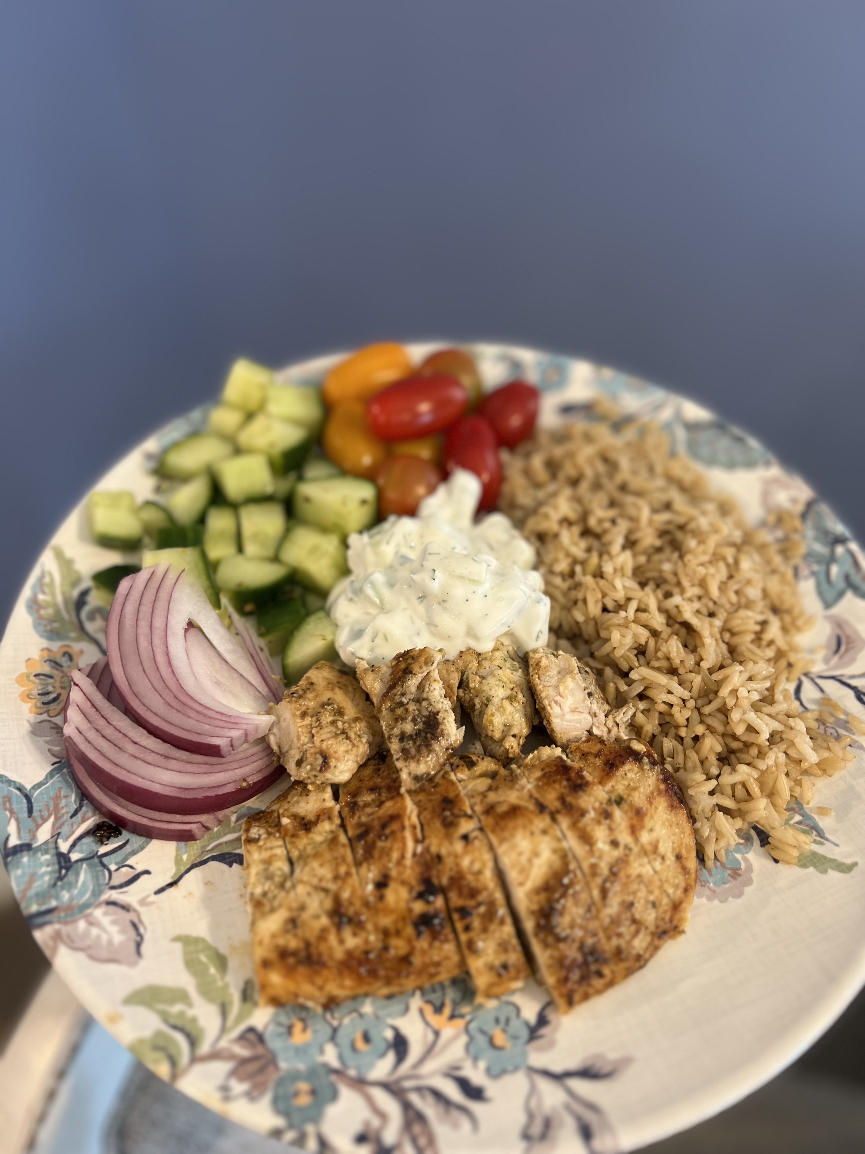 Greek chicken bowl