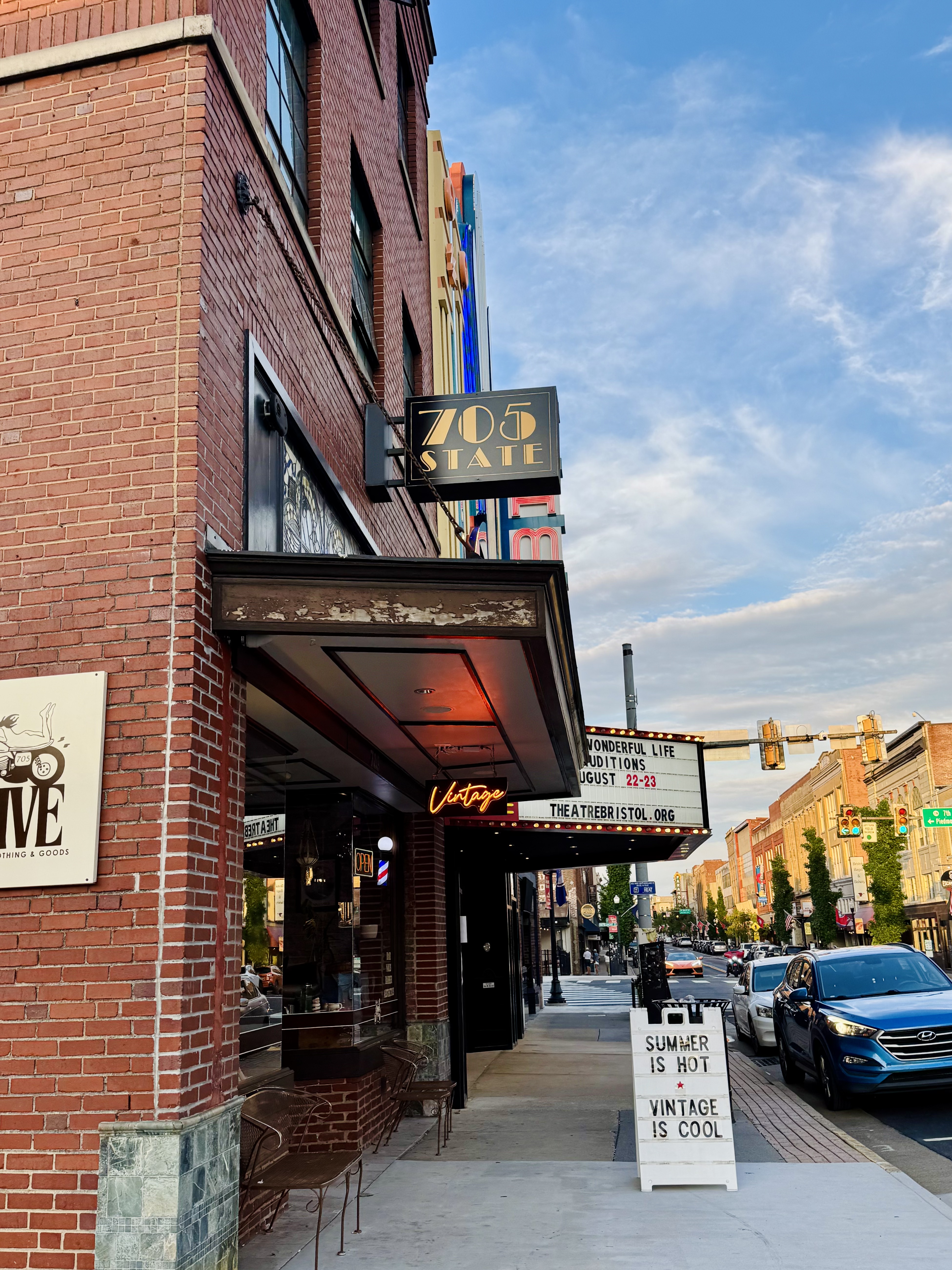 View of vintage store on State st in Bristol TN