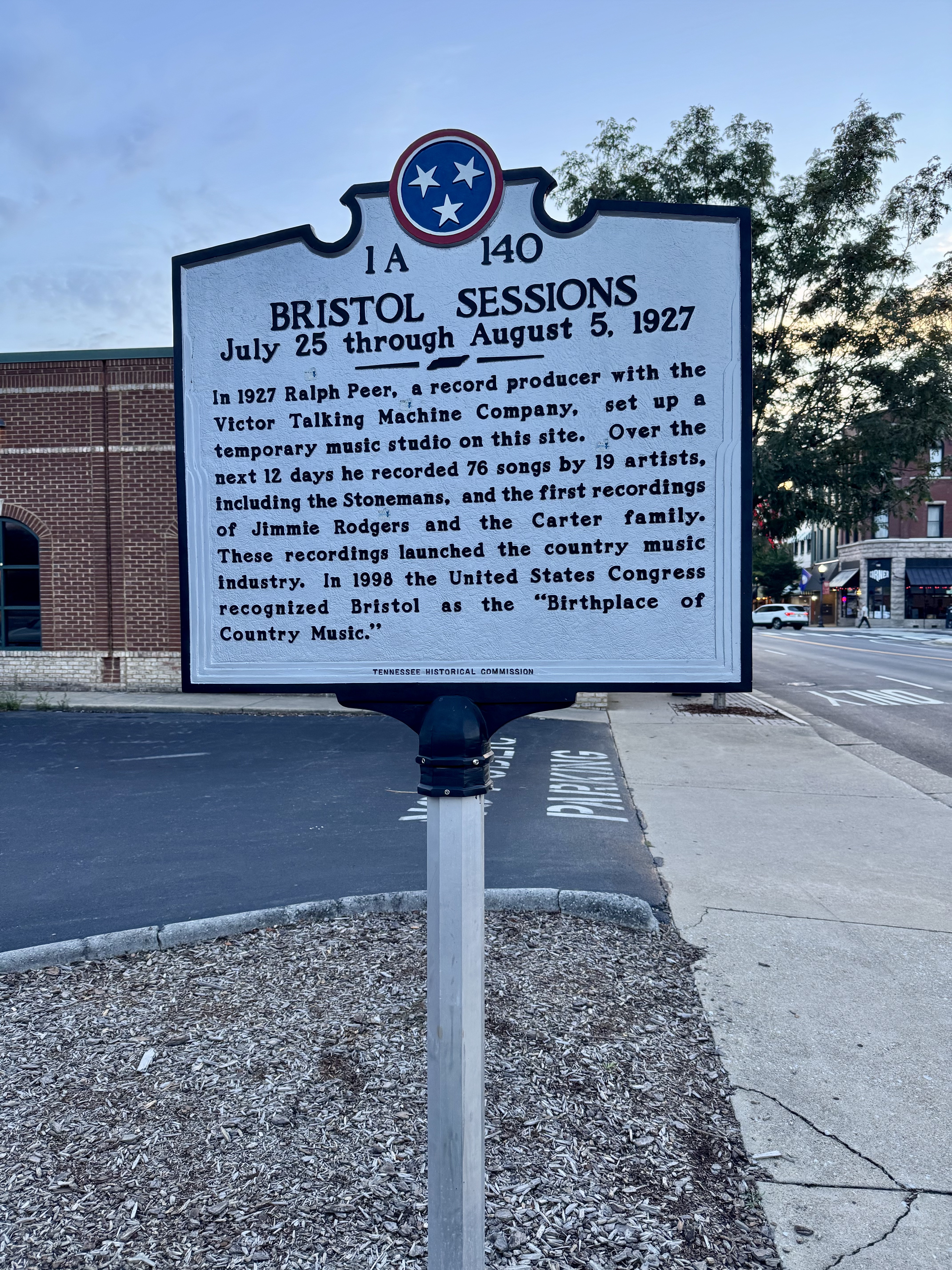 Bristol Sessions information sign