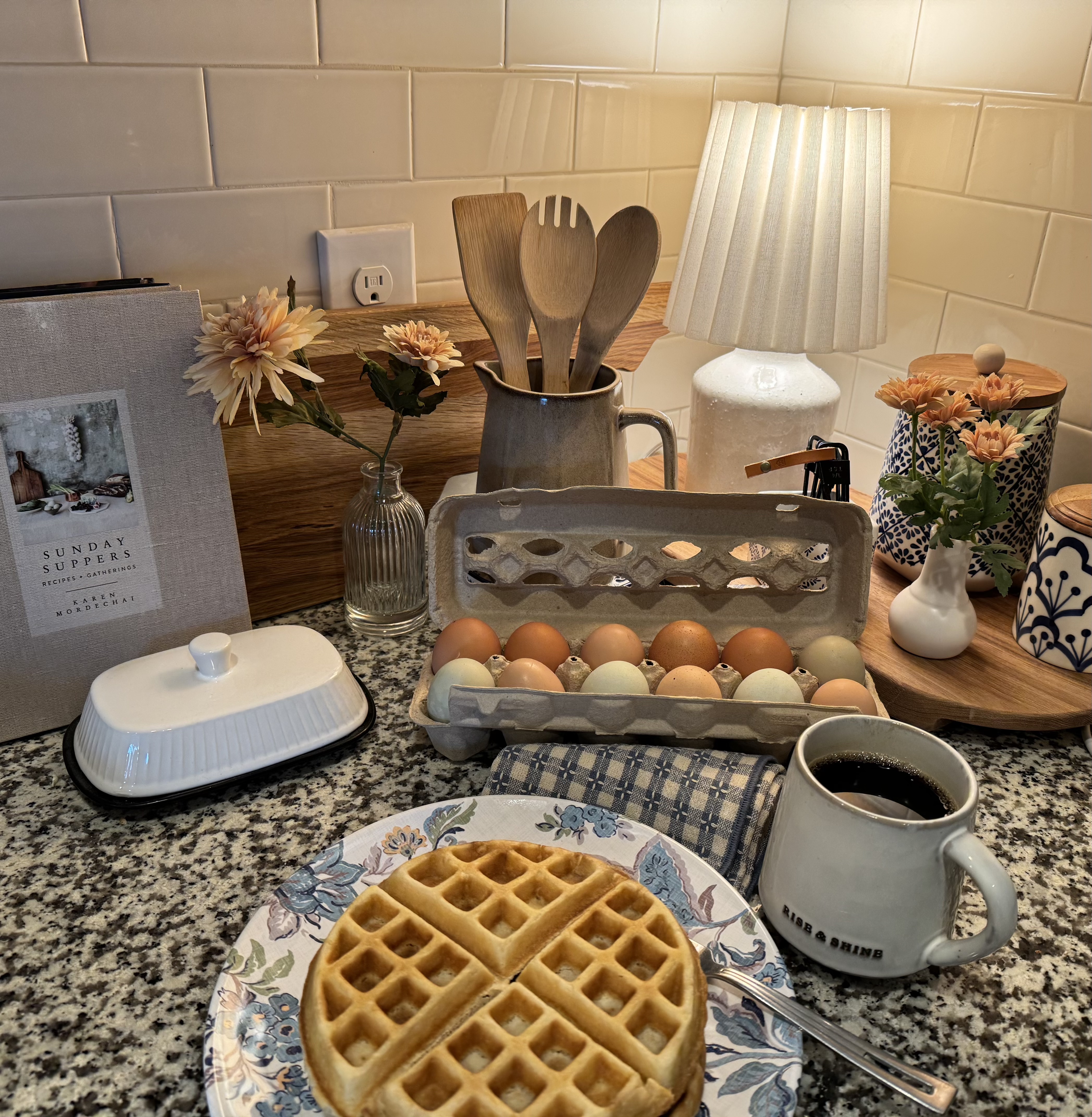 Farm fresh eggs with breakfast